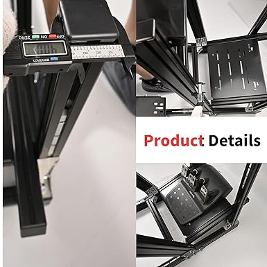 Hottoby F1 Racing Simulaor Cockpit Aluminum Profile Truck Simulator Fit for Logitech/Thrustmaster/Fanatec/Moza G920,G923 Professional&Expandability,No Handbrake,Pedals,Steering Wheel