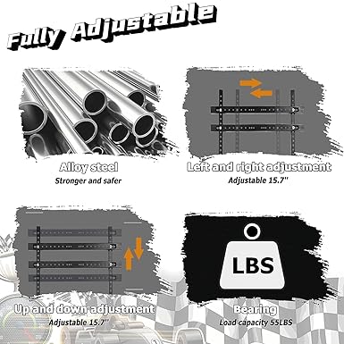 Hottoby  Racing Simulator Cockpit Monitor Mount fit for Logitech G923 G29 G920 Wheel Frame, Compatible with Xbox One, PC, Excluding Steering Wheel, Shift Lever, Pedals, Seat and Racing Frame