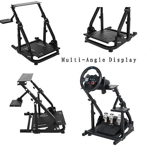 Hottoby G923 Racing Steering Wheel Stand Reinforcement Bar Fit for Logitech Thrustmaster G27,G29,G920 T300RS,T80,T150 Driving Simulator Frame,No Steering Wheel,Pedals,Handbrake