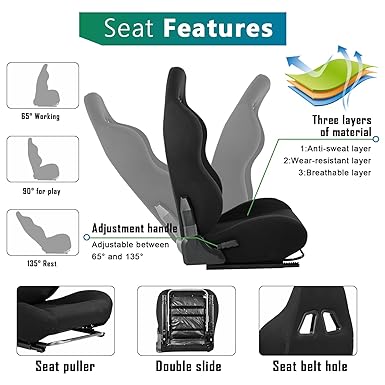 Hottoby F1 Racing Simulaor Cockpit Aluminum Profile Truck Simulator with BlackSeat&Monitor Frame Fit for Logitech/Thrustmaster/Fanatec G29,G923&T80 Professional,No Handbrake,Pedals,Steering Wheel