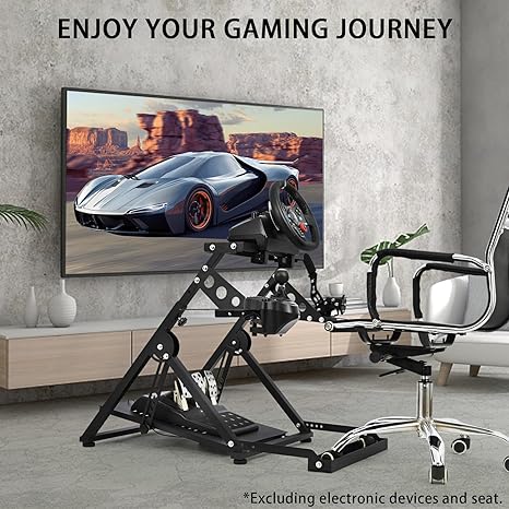 Hottoby Flight Controller Stand X-Shaped Structure Fixed Chair Mount Fits for Thrustmaster/Logitech T16000M FCS/X56/X52/X52 Pro/T-Flight Hotas Not Including Gaming Device