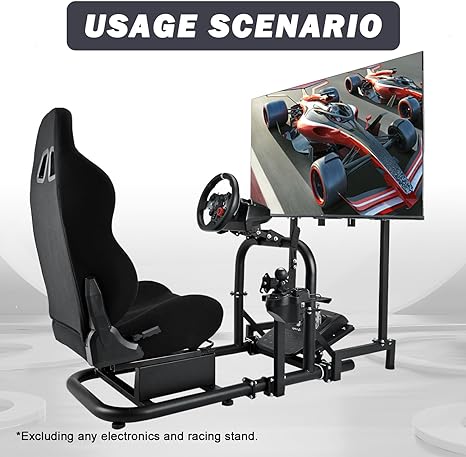 Hottoby Racing Pro Visualizer Display Stand,Supports 24 to 55 inch Screen Racing Monitor Mount Stand,Fit for Round Tube Racing Simulator Cockpit,TV not Included
