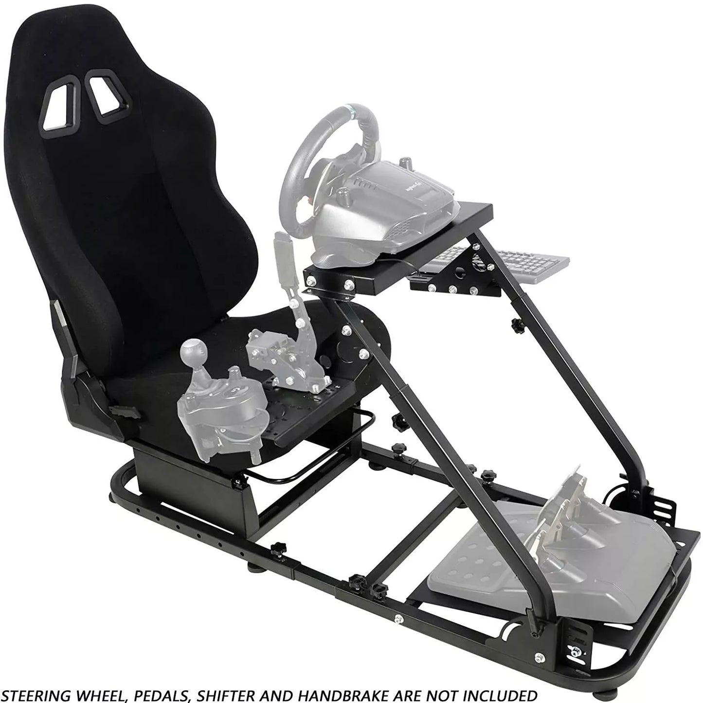 Hottoby Flight Simulator Cockpit with Seat fit for Logitech G29 X56 Thrustmaster