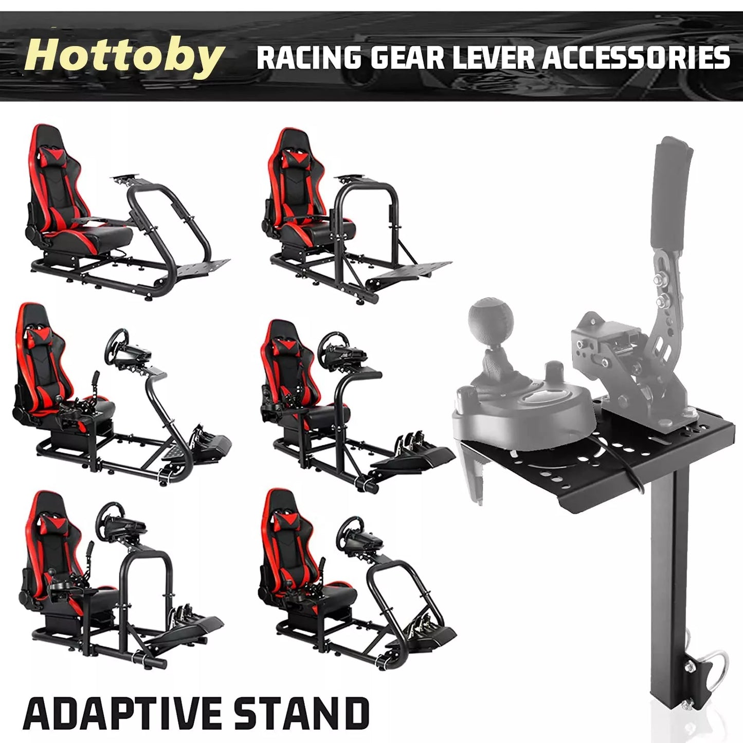 Hottoby Accessories Gear Shift Platform Fit Simulation Cockpit Gear Lever Stand