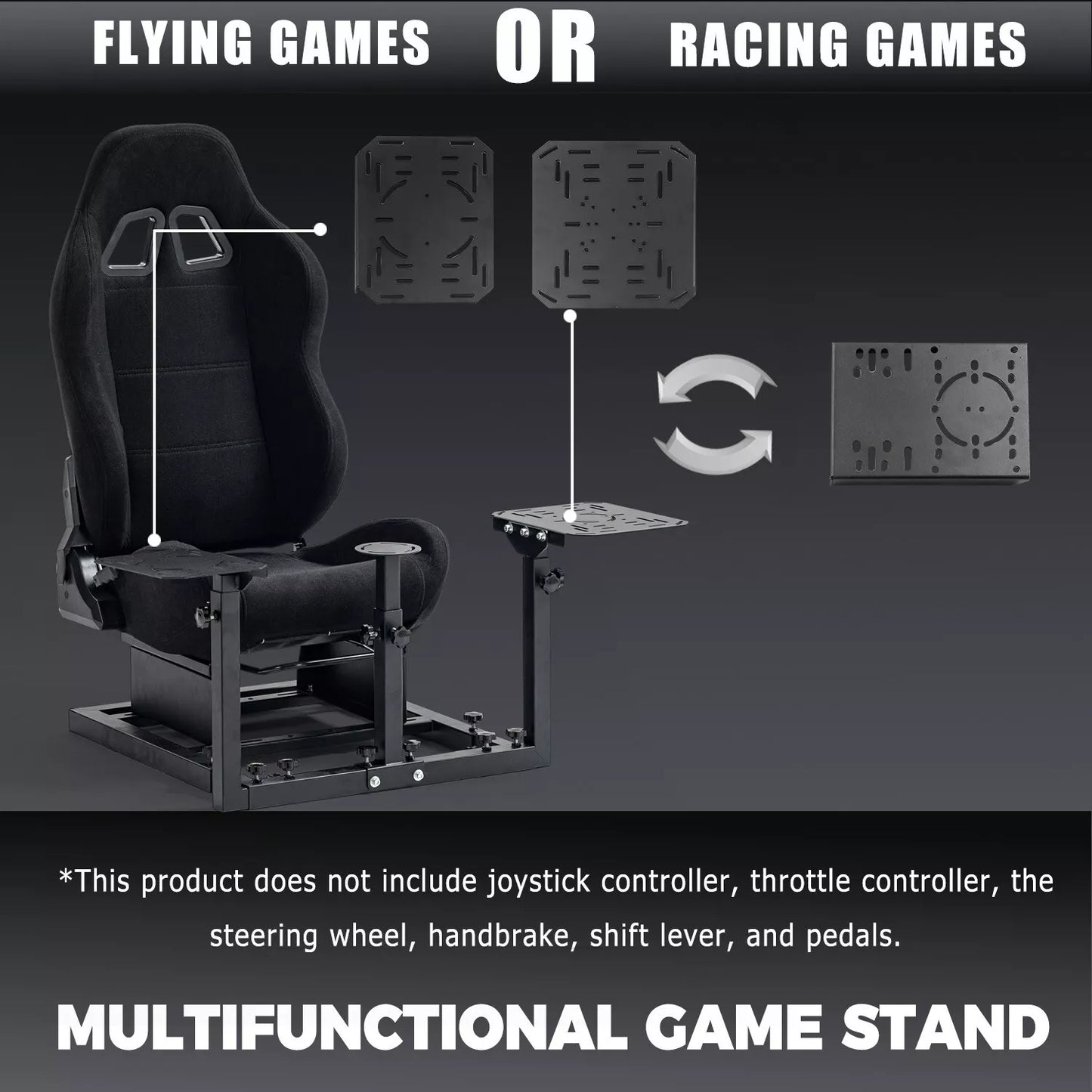 Hottoby Flight Game Sim Cockpit & Seat Fit Logitech Thrustmaster Hotas Warthog