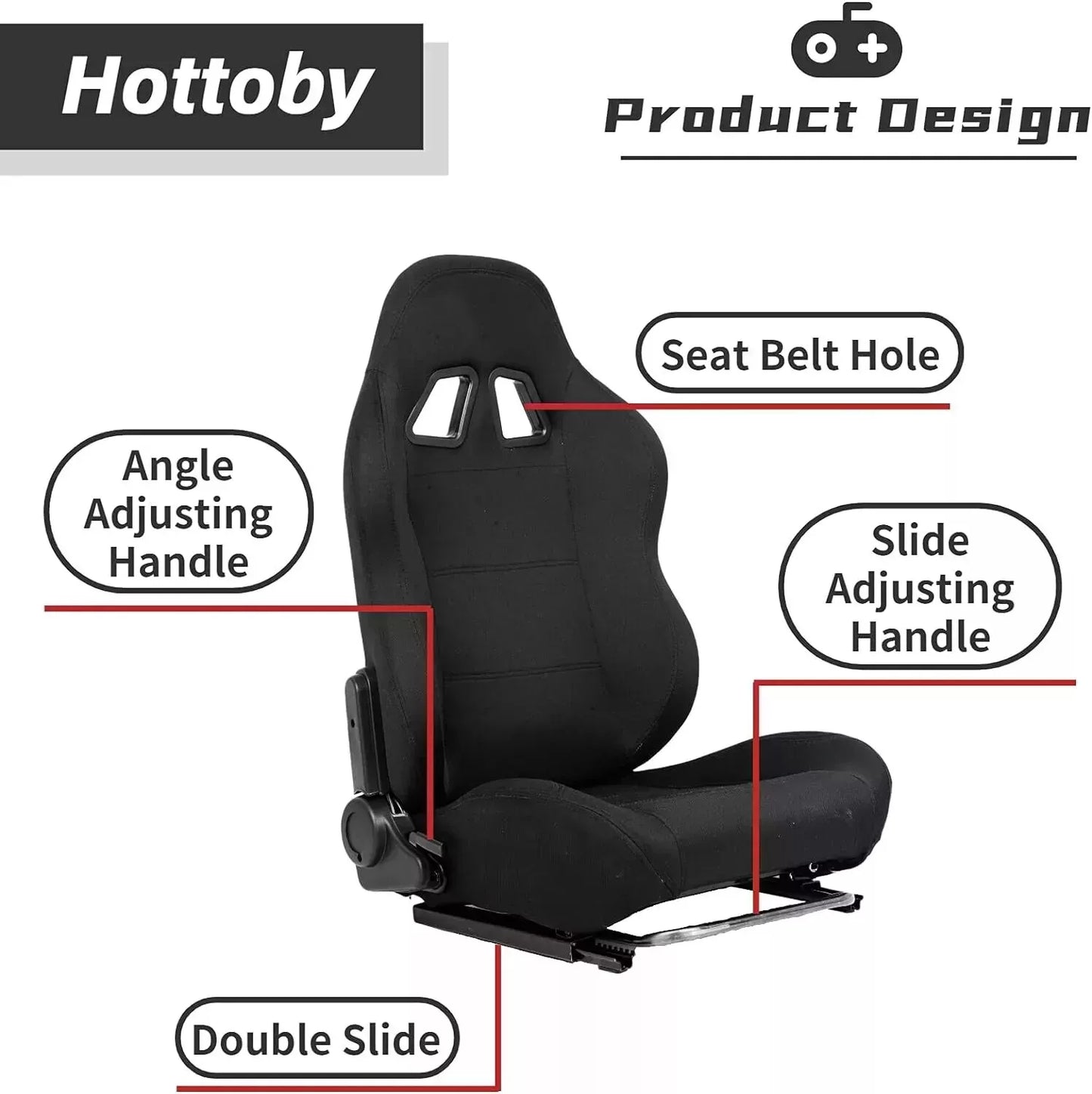 Hottoby Racing Rear Seat Stand & Black Seat Fit Wheel Stand support bracket (Can DIY)