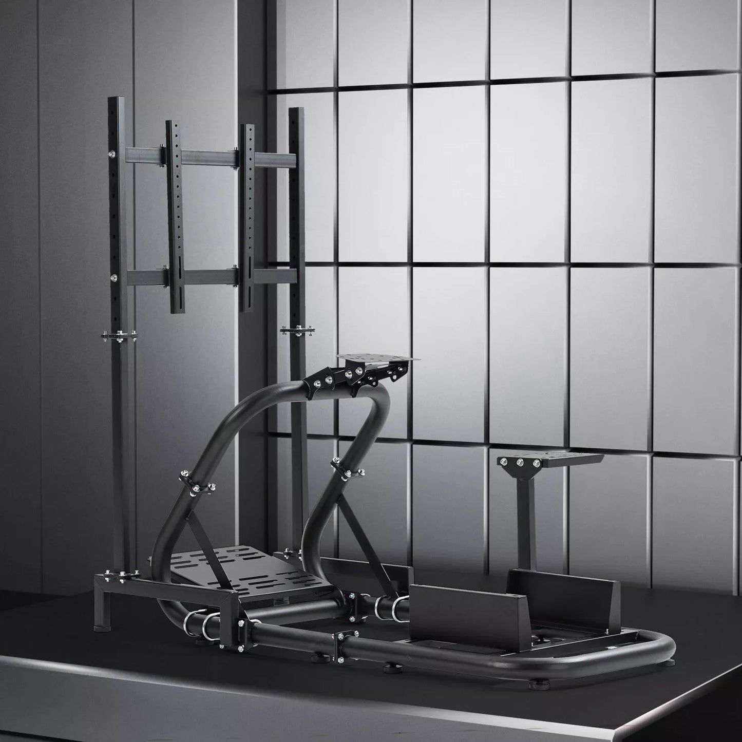 Hottoby Racing Simulator Cockpit with Monitor Stand Fit Logitech G920 Fanatec