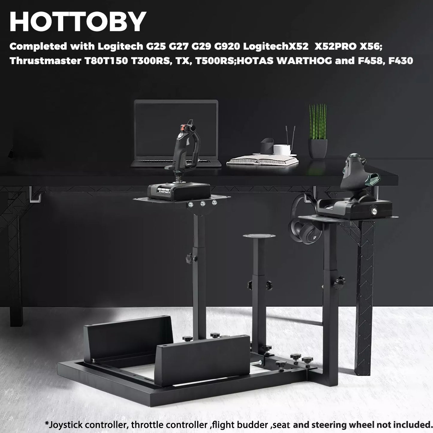 Hottoby Flight Gaming Stand Fit for Thrustmaster Hotas Warthog Logitech G920 X52