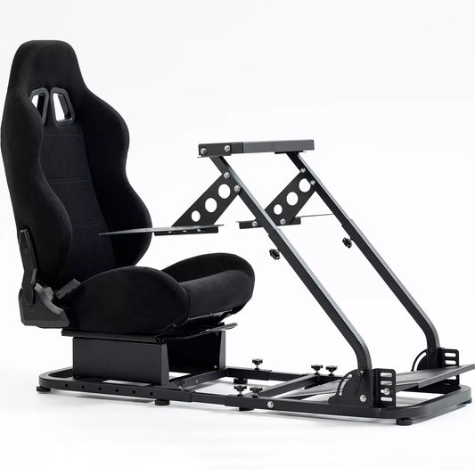 Hottoby Flight Simulator Cockpit with Seat fit for Logitech G29 X56 Thrustmaster
