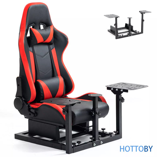 Hottoby Flight Gaming Stand with Red Seat fit Logitech X52 Thrustmaster Saitek
