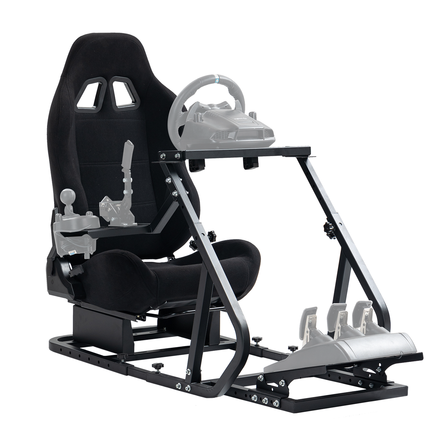 Hottoby Racing Simulator Cockpit with Seat Fit Logitech G923 G29 Fanatec GT-PRO