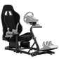 Hottoby Adjustable Racing Cockpit with Black Seat Fit for Logitech,Thrustmaster,Fanatec,G920,T500,Wheel Shifter Pedals NOT Included