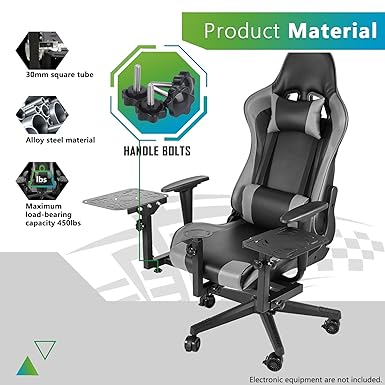 Hottoby Flight Racing Simulator Cockpit with Seat Adjustable&Shifter Platform Upgrade Fit for Logitech/Thrustmaster/Hotas Warthog G29,G920,Multi-Function&Office Use,No Throttle,Joystick,Pedal