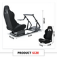 Hottoby Racing Simulator Cockpit with Seat Fit Logitech G923 G29 Fanatec GT-PRO