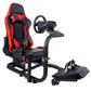 Racing Driving Simulator Cockpit with Red Seat Stand Adjustable&Thick Circular Tube Fit for Logitech/Thrustmaster G29,G920,G923&T300RS Flexible Use of Legs&Stable,No Steering Wheel,Shifter,Pedal