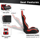 Steering Wheel Stand Racing Cockpit with Red Seat Unobstructed Design for Both Legs Fit for Logitech/Thrustmaster G29,G920,G923,G25,T300RS,T80,T150 Adjustable No Steering Wheel, Handbrake, Pedals