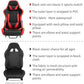 Hottoby Ergonomic Racing Seat with Adjustable Double Slides Fit Racing Simulator Cockpit Wheel Stand Gaming Chair Video Game Chairs PVC 180 Degree Fully Reclining Seat-Red