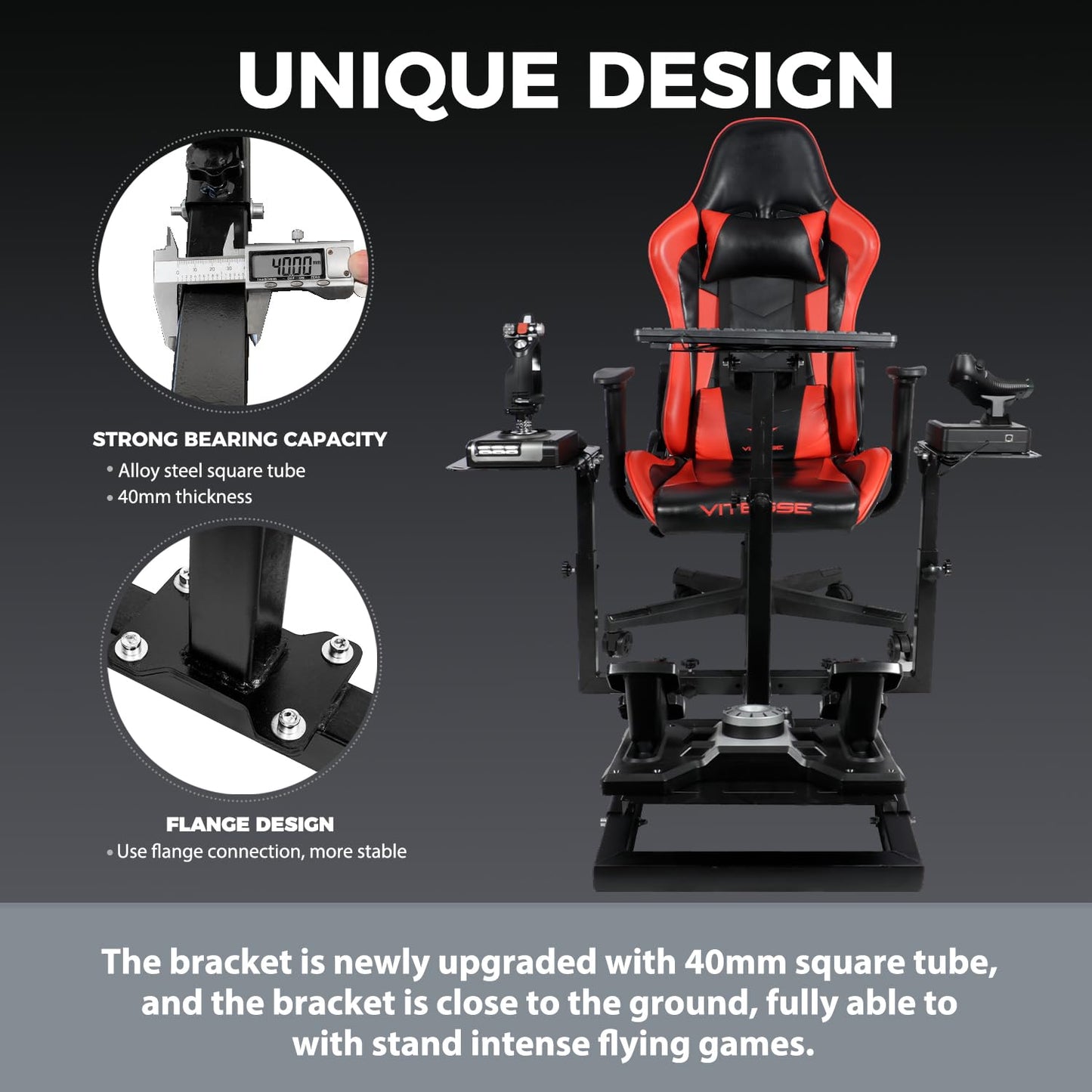 Flight Racing Simulator Cockpit Game Stand Fit for Thrustmaster HOTAS Warthog,Logitech G29 G920 G923, Not Included Wheels,Pedals,Throttle,Joystick