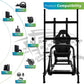 Racing Simulator Cockpit with TV Stand&Seat Adjustable Fit for Logitech I Thrustmaster I FANATEC G920,Double Arm Triangle Support,Shifter Platform Upgrade,No Wheel Pedal TV Handbrake