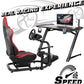 Racing Driving Simulator Cockpit with Red Seat Stand Adjustable&Thick Circular Tube Fit for Logitech/Thrustmaster G29,G920,G923&T300RS Flexible Use of Legs&Stable,No Steering Wheel,Shifter,Pedal