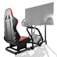 Hottoby Adjustable Racing Cockpit with TV Stand Red Seat Fit for Logitech,Thrustmaster,Fanatec,G923,G920,T500,Wheel Shifter Pedals TV NOT Included