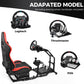 Steering Wheel Stand Racing Cockpit with Red Seat Unobstructed Design for Both Legs Fit for Logitech/Thrustmaster G29,G920,G923,G25,T300RS,T80,T150 Adjustable No Steering Wheel, Handbrake, Pedals