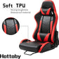 Hottoby Ergonomic Racing Seat with Adjustable Double Slides Fit Racing Simulator Cockpit Wheel Stand Gaming Chair Video Game Chairs PVC 180 Degree Fully Reclining Seat-Red