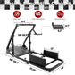 Racing Simulator Cockpit Stand Foldable&Reinforcement Bar Fit for Logitech/Thrustmaster G25,G27,G29,G920,G923&T300RS Multi-Angle Adjustment Sim Cockpit,No Steering Wheel,HandBrake,Pedals&Seat