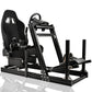 F1 Racing Simulaor Cockpit Aluminum Profile Truck Simulator with BlackSeat Fit for Logitech/Thrustmaster/Fanatec/Moza G920,G923 Professional&Expandability,No Handbrake,Pedals,Steering Wheel